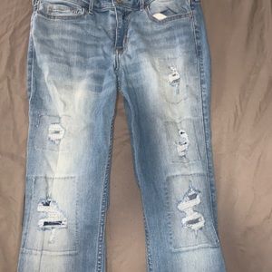 Light Wash Hollister Low Rise Super Skinny Jeans